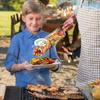 Easy  Nesting Grill Rolling Baskets, 304 Stainless Steel Grilling Net with Detachable Wooden Handle Perfect for Outdoor Barbecue