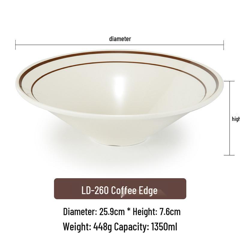 Pink Melamine Ramen Bowl - Creative Conical Hat Design, Imitation Porcelain, Large for Beef Noodle Soup and Mala Tang.
