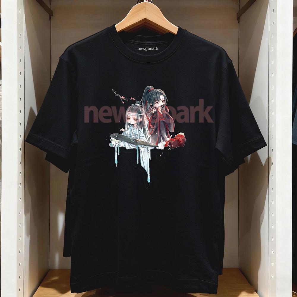 Mo Dao Zu Shi The Untamed Wei Wuxian Lan Zhan Graphic T Shirts Cotton O Neck Casual Streetwear Couple Tops Tee Short Sleev Adult