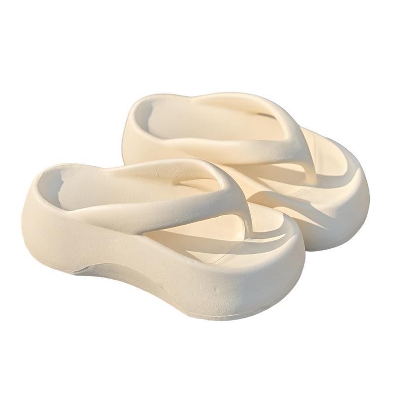 Height-increasing Thick-bottomed Flip-flops, Fashionable and Simple for Indoor and Outdoor Wear, Non-slip, Deodorant and Deodorant Slippers, Ladies