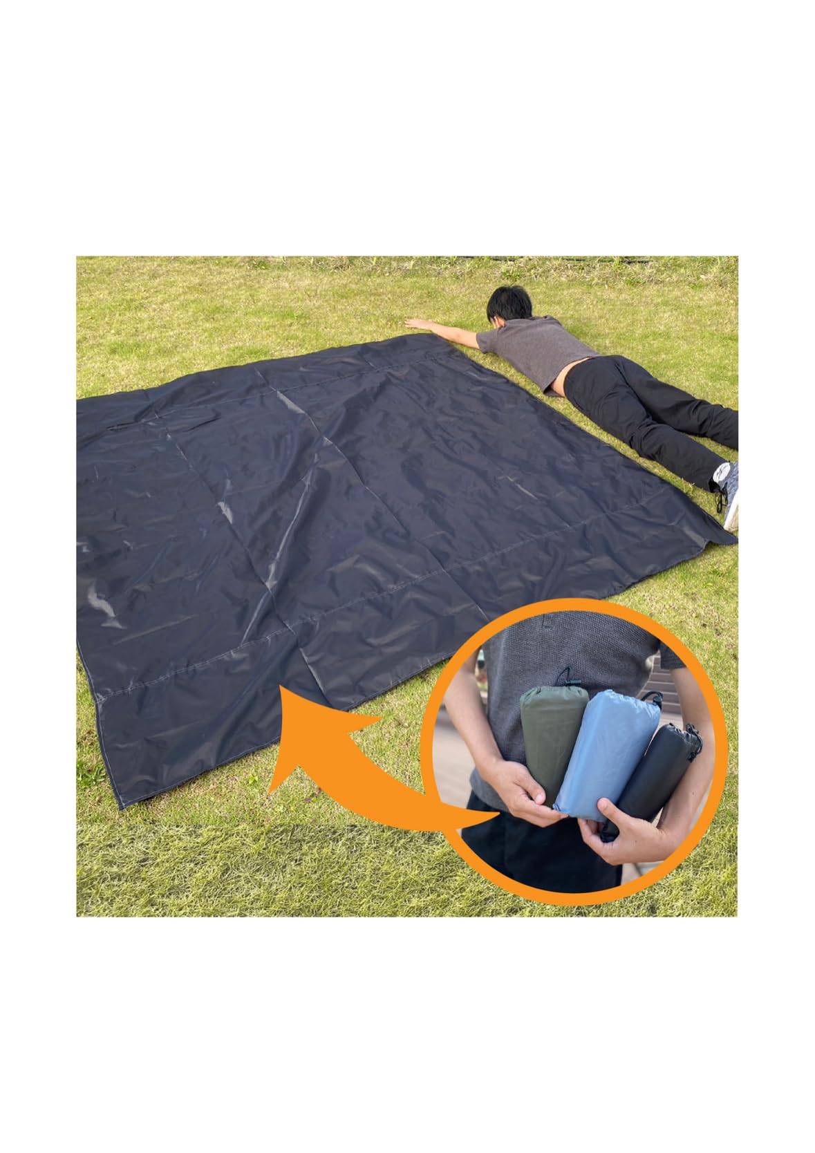 

huge yet a hot Leisure ground tent foldable x Folds small x Waterproof x Light x [A 2m, compact, topic] sheet, sheet, sheet, lightweight, waterproof, чёрный