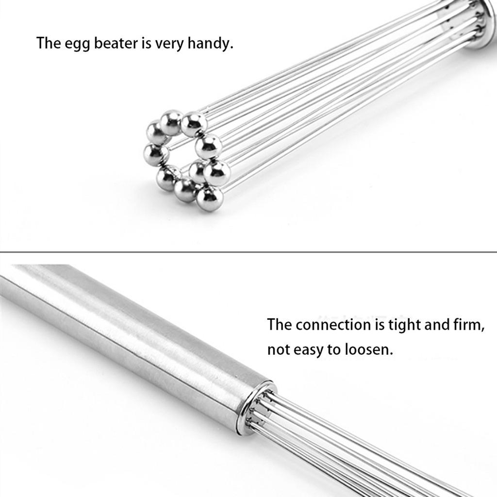 Eggs Whisk Eggs Beater Ball Mixer Hand Mixer Cooking  Sainless Steel 10/12 Inch