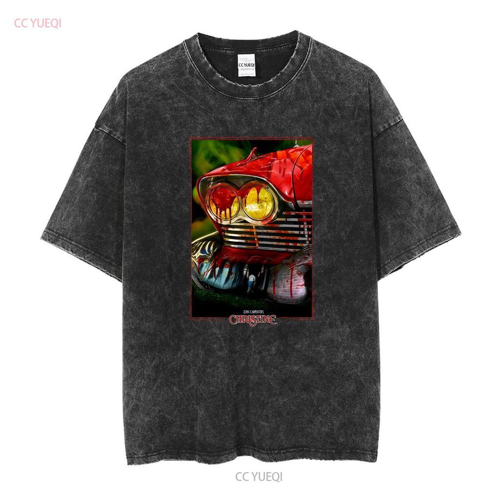 Halloween Stephen Kings Christine T Shirt Classic Horror Car Movie Fan 80s long or short sleeves vintage Washed Stylish Casual