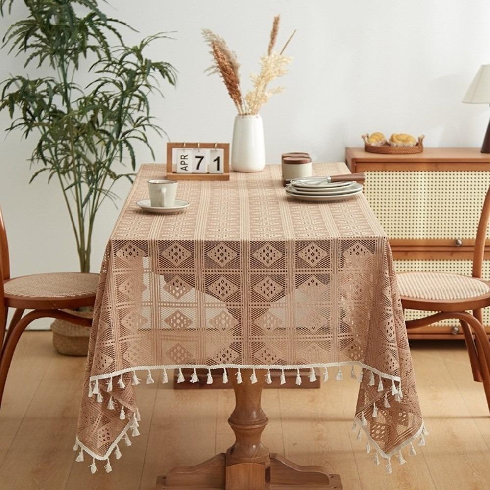 Checkered Pattern Retro Tablecloth Dust-Resistant Table Cover Cloth Decorative Table Cover  Party кофейный