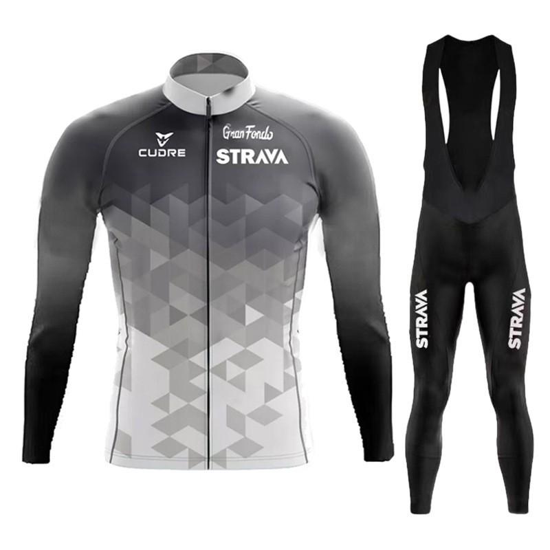 Quick Dry Cycling Jersey Set Long Sleeve Road Bike Bicycle Wear Winter Men Women