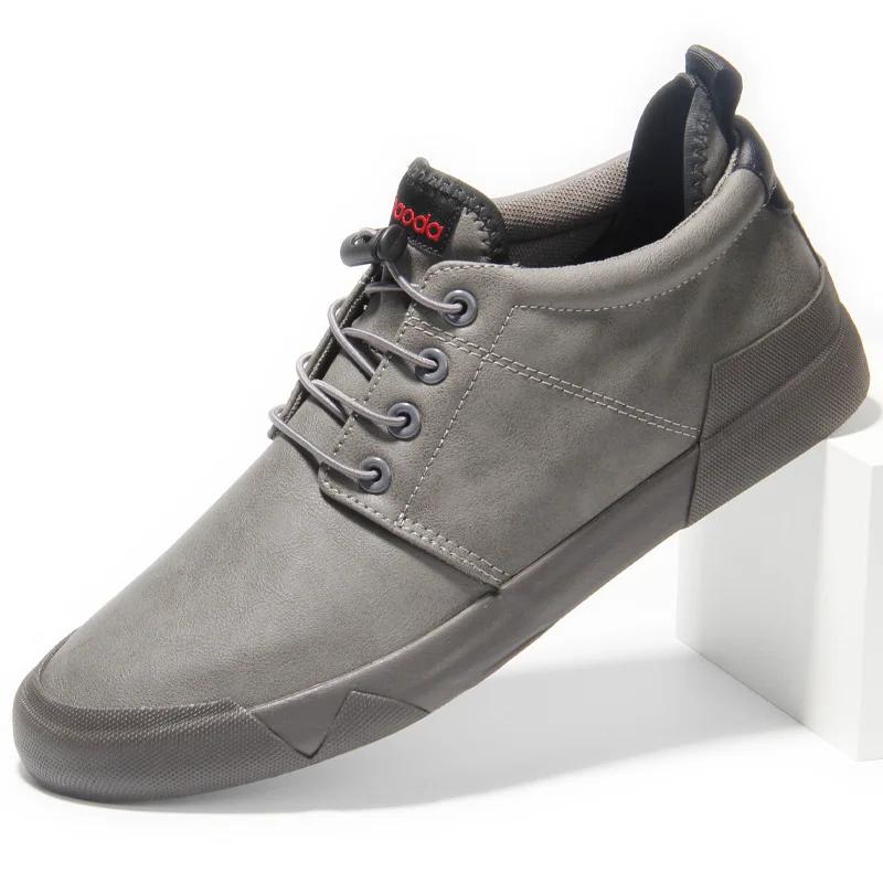 

Качественная вулканизированная обувь для мужчин, мягкая дышащая мужская повседневная обувь, удобная мужская спортивная обувь 2024 года, новые нескользящие мужские туфли на плоской подошве 36 серый