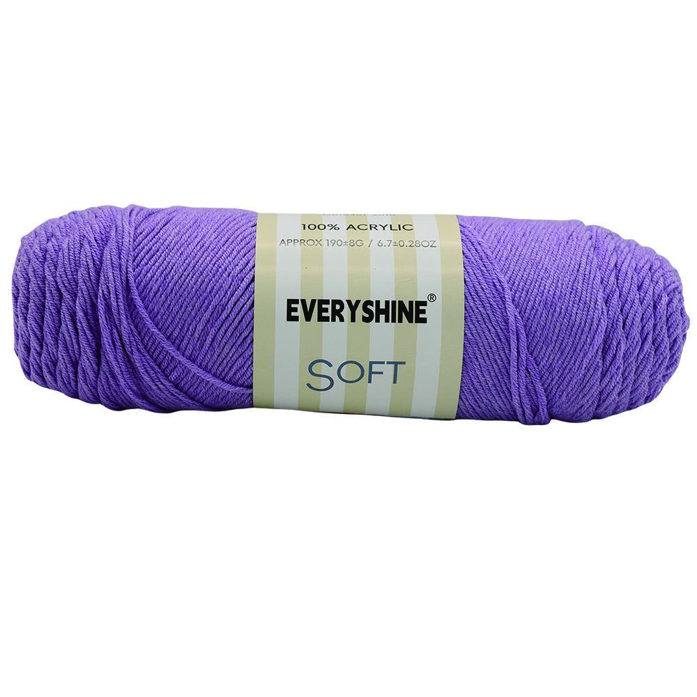 Balení 2 přadení akrylové příze (190g/6.7oz, 380m/416yd) – Vícebarevná příze střední tloušťky pro pletení a háčkování – Měkké mléčné vlákno pro amigurumi,