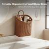 Wall Hanging Basket with Handle Open-Top Storage Container Sturdy for Dorm Rooms