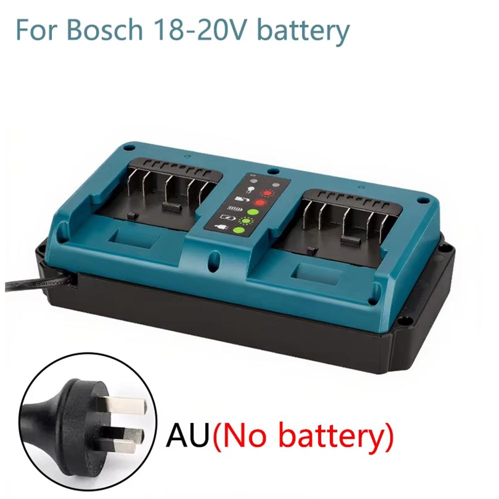 Battery Charger For Bosch Replacement Charger Station Suitable for Bosch 18V BAT609 BAT609G Lithium-Ion Battery 2-Port Charging