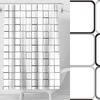 LIEI Punch-Free Waterproof PEVA Shower Curtain Set