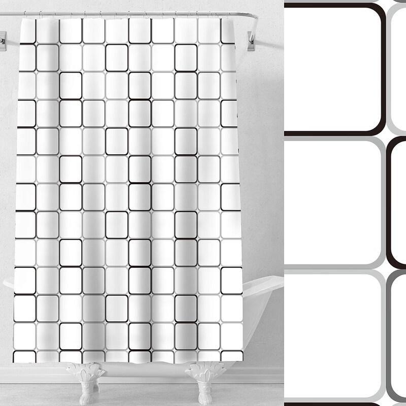 LIEI Punch-Free PEVA Shower Curtain