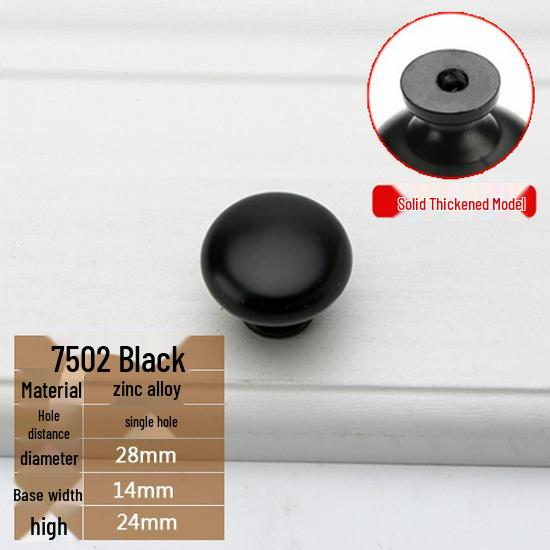 Modern European Black Handle for Cabinets and Wardrobes
