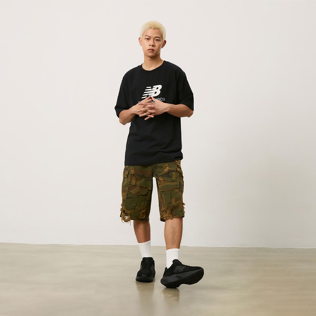 New Balance Essential Logo T-shirt Asia Sizing 'Black' Men's AMT31541-BK