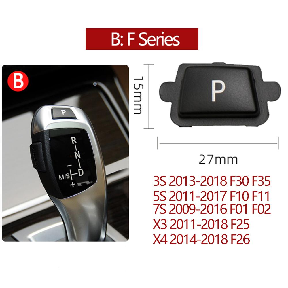 Gear Shift Knob Auto Parking P Button Cover For BMW 3 5 7 X3 X4 X5 X6 Series E60 E90 F30 F10 F01 F02 F25 F26 G30 G11 G12