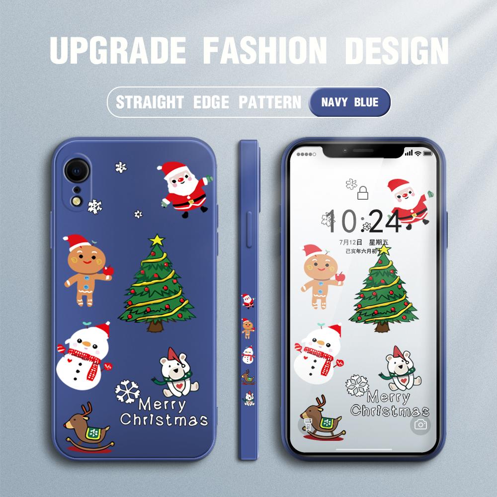 Lovely Christmas Xmas Phone Case for Redmi Xiaomi POCO Note 10 Pro 9 9A 9T 10C 8 7 11 Lite 5G X3 M3 Square Edge Soft Full Camera Protect Cover Cases