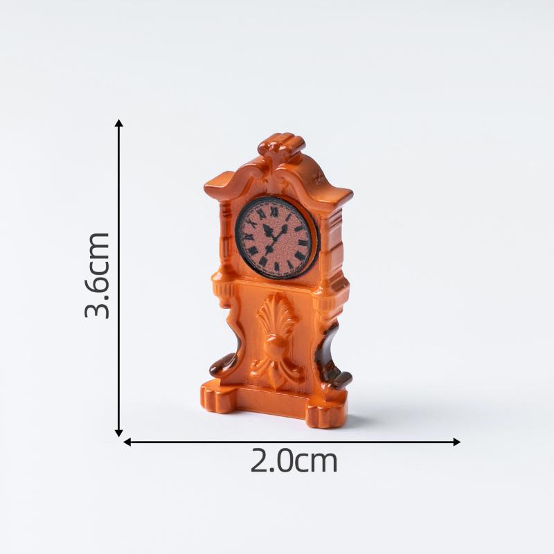 1/8 szt. Akcesoria do domku dla lalek 1:12 Domek dla lalek Miniaturowy zegar ścienny Europejski Vintage Zegar Model mebla Dekoracja Zabawka