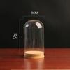Dustproof Glass Cover for Preserved Flower Display, Clay Figures & Felt Dolls