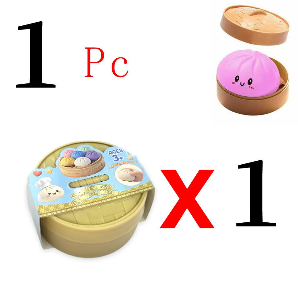 Colorful  Dumpling Squishy - Blind Box Mysecret Bun Fidget Toy Soft Tpr Material Stress Relief Unboxing Surprise Random Style