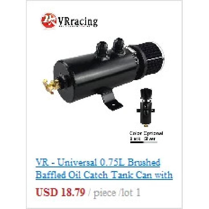 Universal Racing Baffled 3 port Oil Catch Can Tank Air Oil Separator With Removable Valve 3-hole Oil Kettle