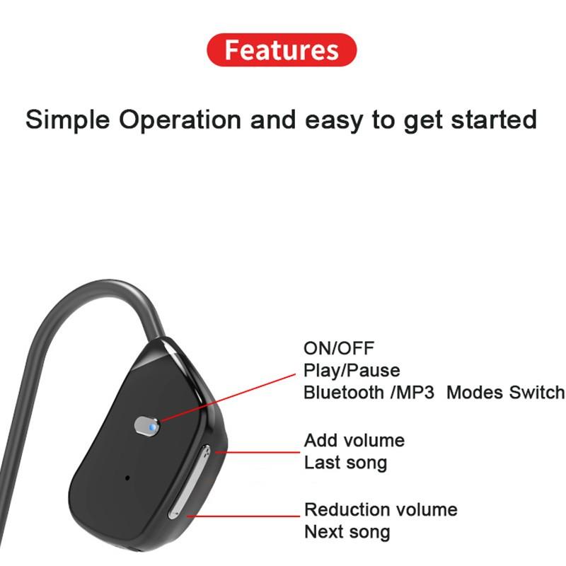 Cheap Bluetooth Headset InEar Noise Reduction Headset Bone Conduction Concept Bluetooth Headset