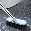 1 Stück Langstiel-Bodenbürste mit harten Borsten, Kunststoff-Reinigungswerkzeug für Badezimmerfliesen und Toiletten