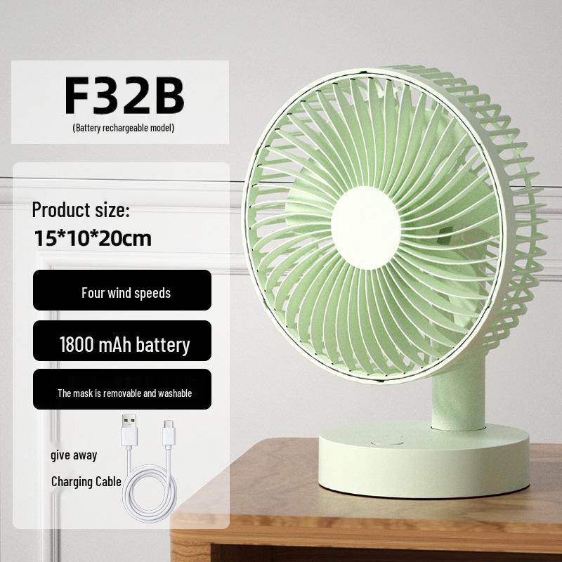 Cassidov 6-inch Rechargeable USB Oscillating Desktop Fan with Long Battery Life