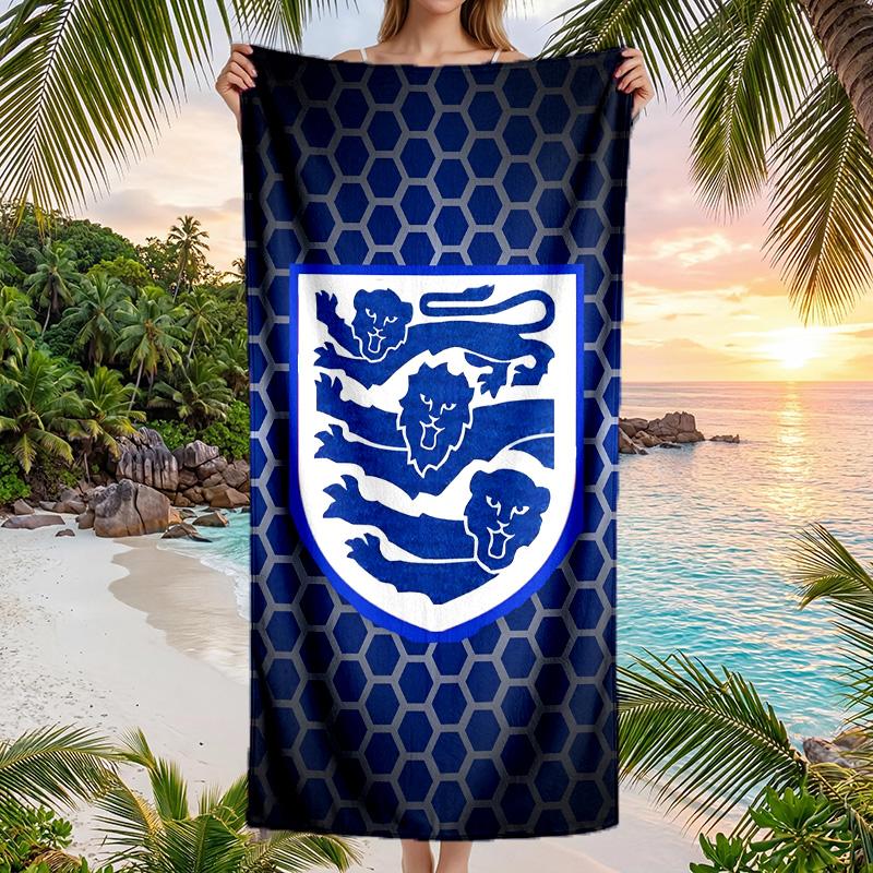 Toalla de Playa de la Selección Nacional de Fútbol de Inglaterra Suave de Microfibra Toalla de Verano Secado Rápido Absorbente para Playa Piscina Viaje