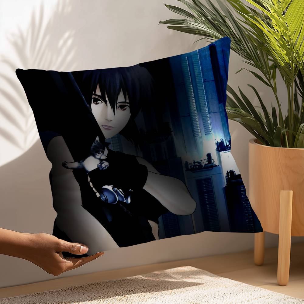 G-Ghost in The S-Shell Pillow Case Plush Fabric Soft  Pillowcase Double Sided Print Cushion Cover Household Gifts