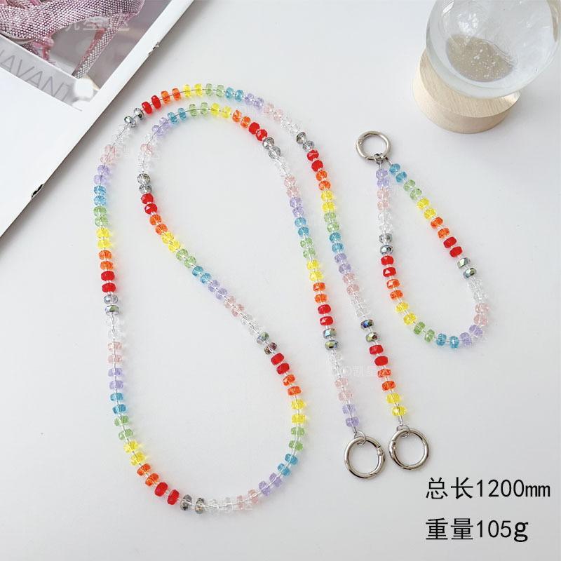 Persimmon Wish Crystal Beaded Phone Strap New Chinese Style Wrist Strap Short Fashion Internet Celebrity Pendant Wholesale for Women