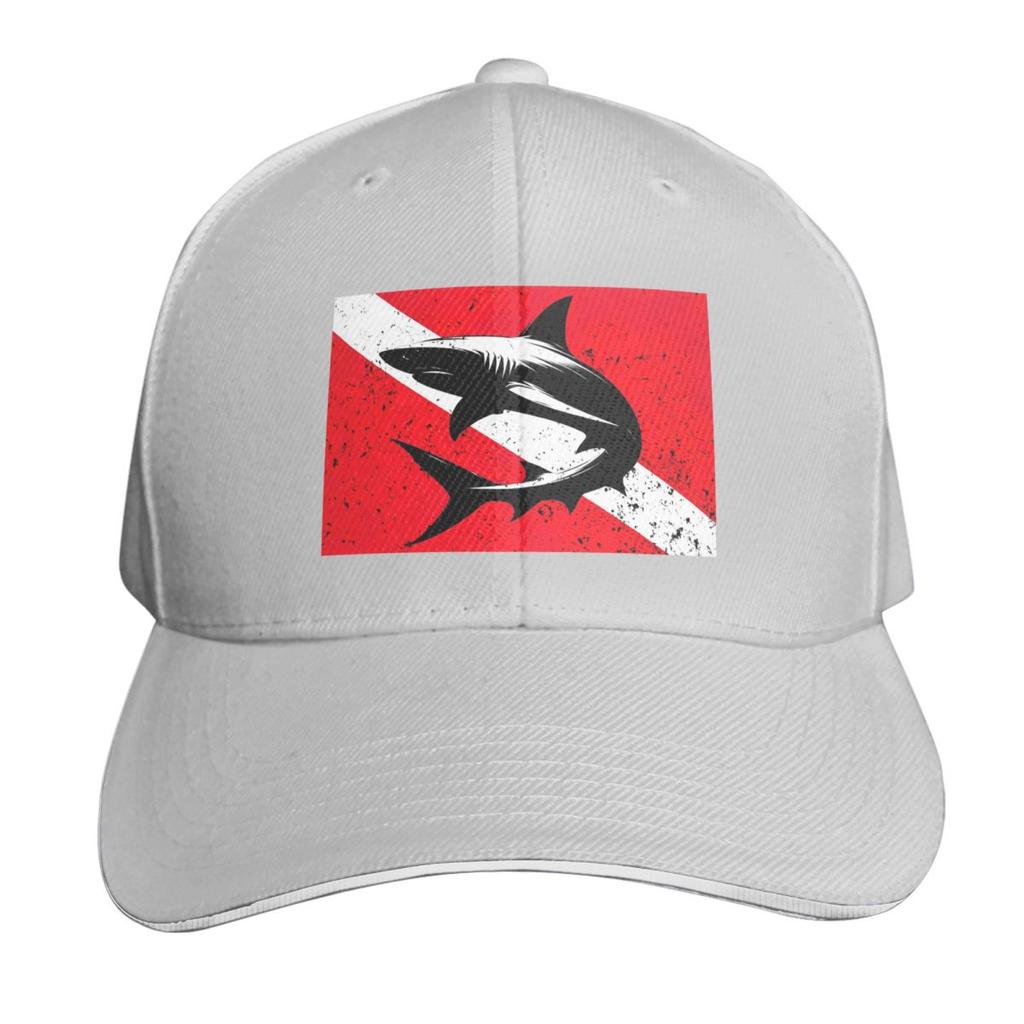 Scuba Diving Dive Flag And Shark Cap Fashion Casual Baseball Caps Adjustable Hat Hip Hop Summer Unisex Baseball Hats