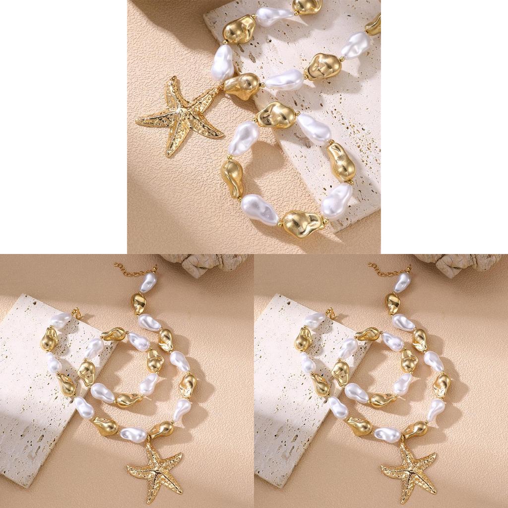 Womens Geometric Necklace With Alloy Star Pendant For Women Summer