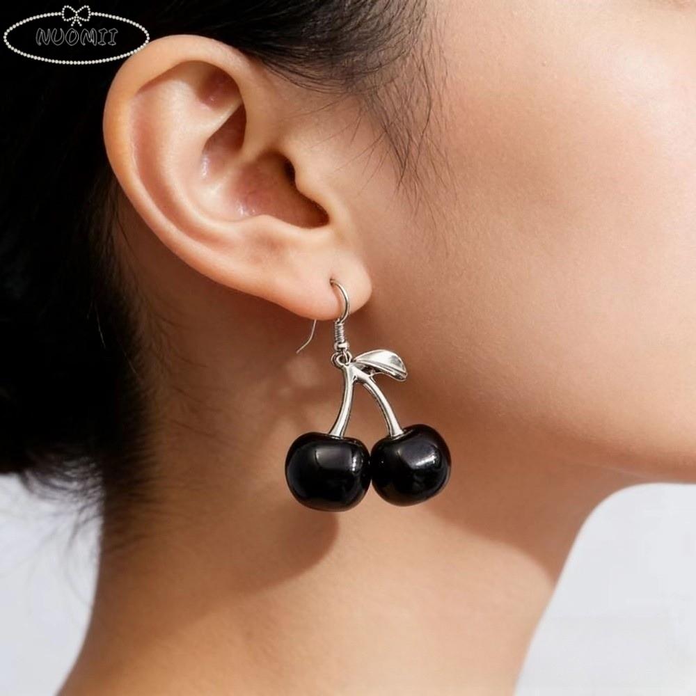 Creative Exaggerate Cherry Earrings Cute Resin Fruit Earrings Ear Jewelry Statement Earrings Holiday Jewelry