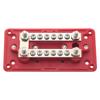 100A Bus Bar Heavy Duty Power Distribution Block Busbar Box Module With 12XM4 M6 Terminal Studs For Car RV Boat Red Replacement