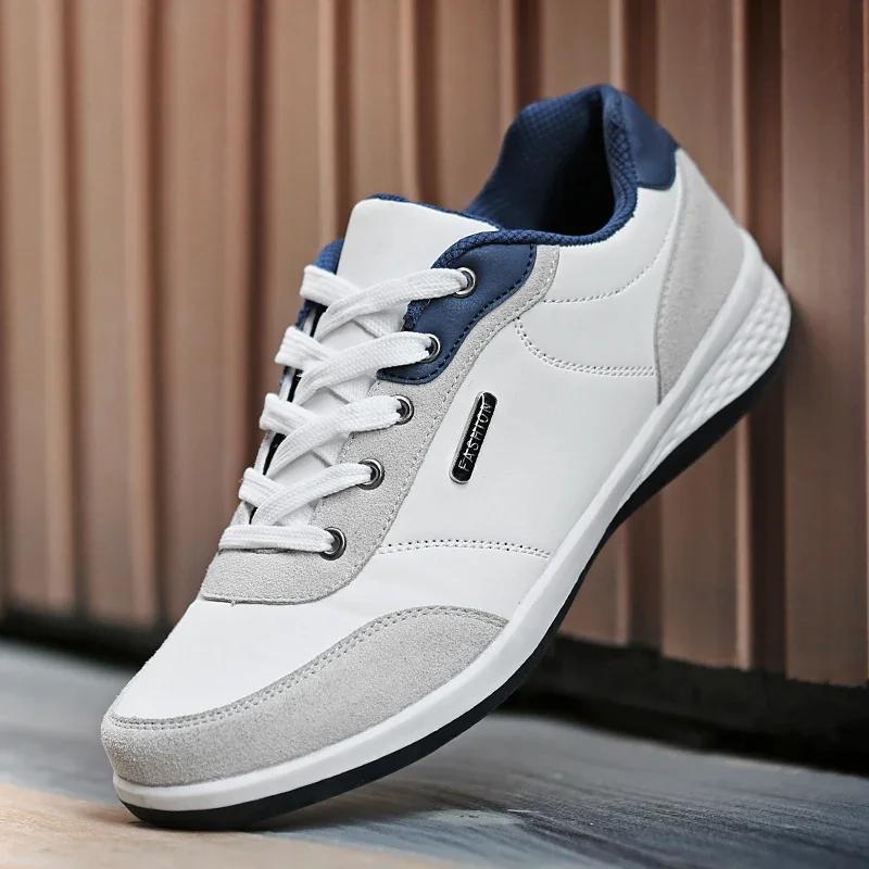 Men Shoes Spring Autumn Waterproof Walking Sneakers Leisure Male Leather Sports Shoes Non-Slip Footwear Tennis for Men Zapatos