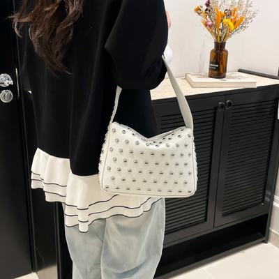 Trend Fashion Rivet Handbag Summer New Personality Casual Handbag One Shoulder Underarm Bag Women