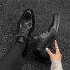 British Style Men's Leather Shoes 2025 Trend Lace-up Comfortable Business Men's Loafers High Heels Men Shoes Plus Size 38-46