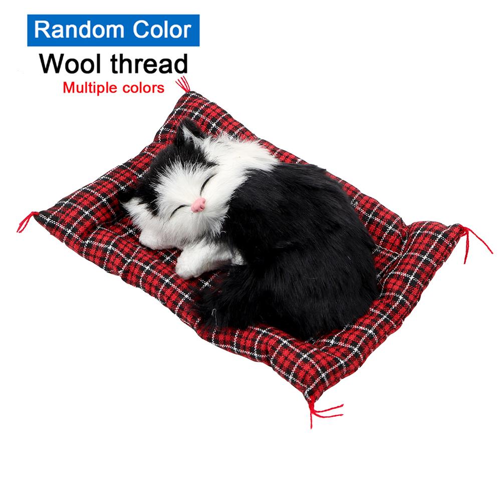 Car Ornaments Interior Accessories Car-styling Cute Simulation Sleeping Cats Dashboard Decoration Lovely Plush Kittens Doll Toy