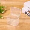6pcs Clear Plastic Storage Boxes Transparent Organizer Containers for Home Office Kitchen Closet Small Items Organizers Storage