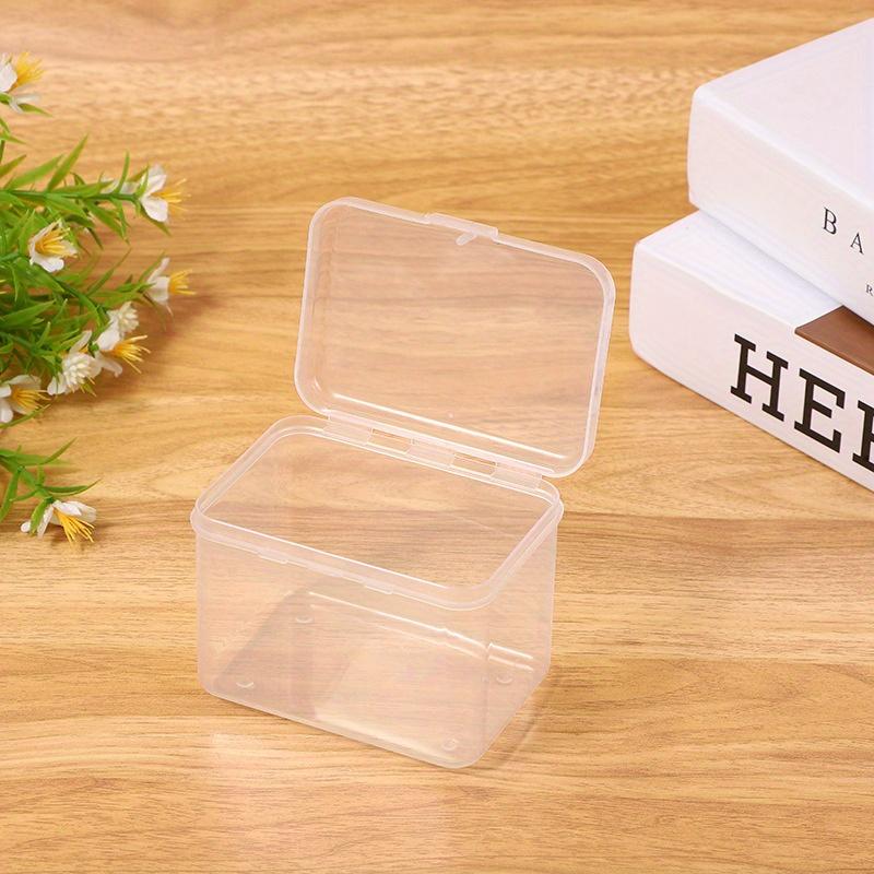 6pcs Clear Plastic Storage Boxes Transparent Organizer Containers for Home Office Kitchen Closet Small Items Organizers Storage