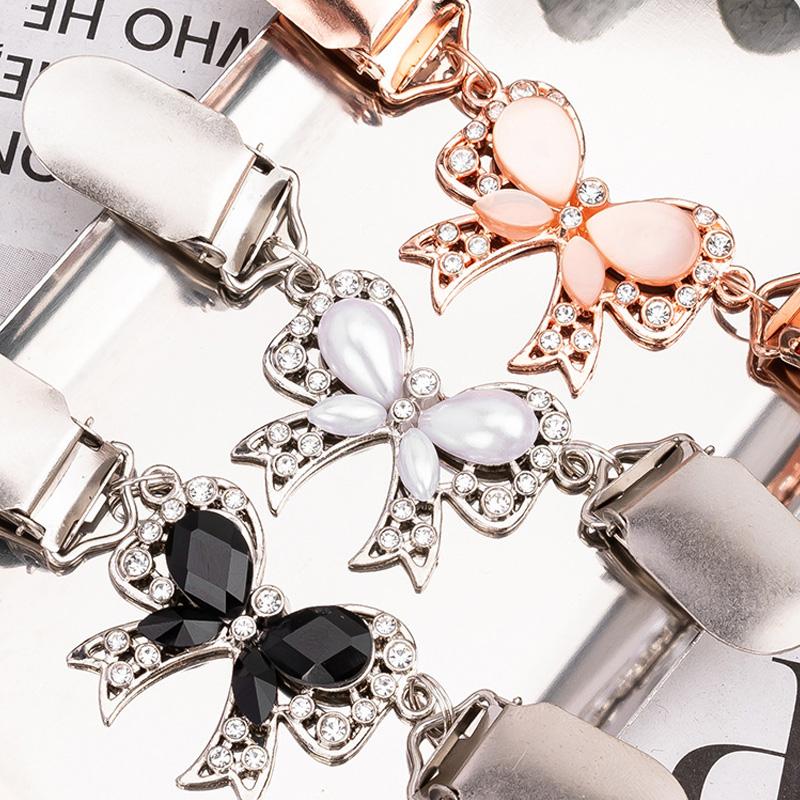 1 piece of duck down clip on vintage cardigan clothing accessories women's duck down clip on rhinestone needle gift shiny and fashionable