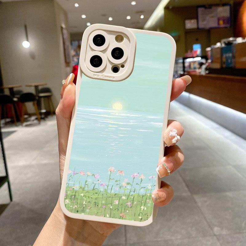 Field Flower Jungle Fresh Scenery Phone Case For iphone 14 11 12 13 Pro Max 7 8 Plus SE 2020 X XR XS Soft Silicone Cover Fundas