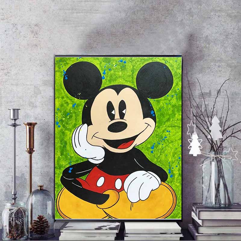 Disney Diamantové malování Disney Pop styl Mickey Mouse Ručně malovaný dekorativní obraz DIY sada pro dospělé Umění a řemesla Domácí dekorace a dárek