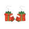 1Pair Christmas Tree Christmas Earring Handmade Sew Xmas  Eardrop Santa Claus  Earrings  Women