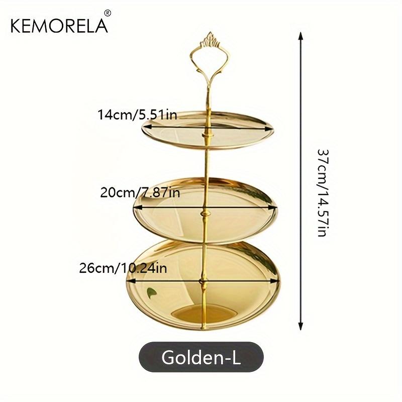 2/3 Layer Stainless Steel Cake Stand Fruit Tray Restaurant Detachable Dessert Rack Gold Silver Fruit Plate Snack Candy Tray
