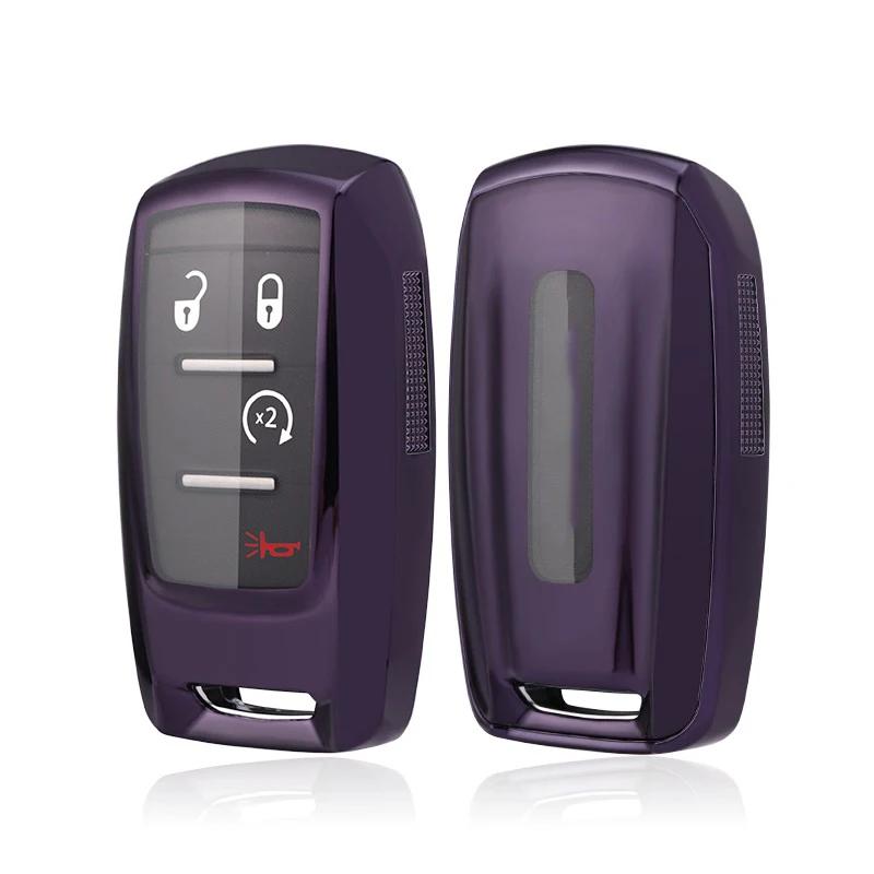 

Interior Mouldings Soft TPU Remote Smart Key Fob Shell Cover Case For Ram 2500 3500 4500 5500 2019 for Chrysler Couve Dodge Jeep