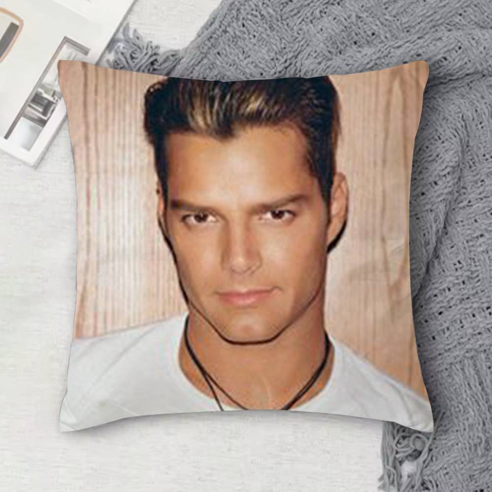 RRicky Martin Doublesided Printed Square Decorative Cushion Cover for Sofa Living Room Home Decor