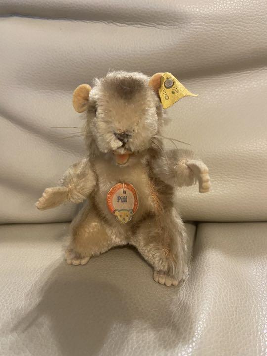 

[USED] Steiff Piff Marmot Mouse Plush Toy Teddy Bear Guinea Pig