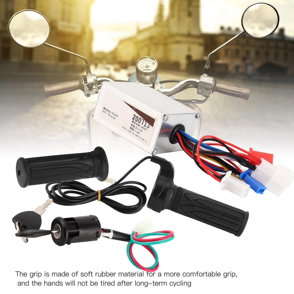 nEW Electric Scooter Speed Controller Set 24V 250W Controller with Throttle Grip Lock Scooter Accessory Scooter Controller Set