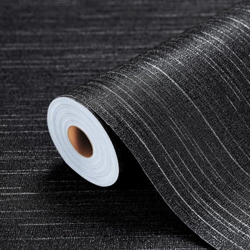 Thick Black Wallpaper, Peelable Wallpaper Sticker, Black Remake Sheet, 60cm X 10m, Stylish Scandinavian Cutting Sheet, Black, Self-Adhesive, Glitter,