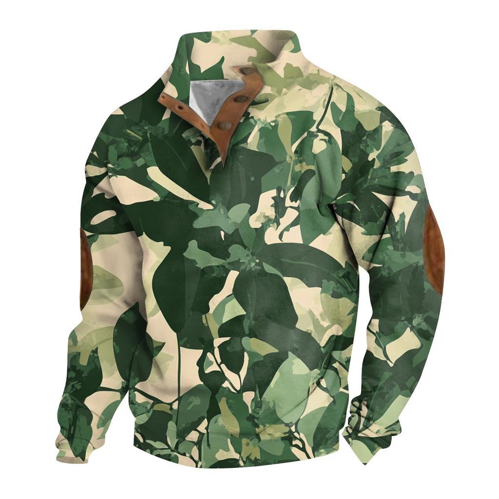 Spring And Men's Standing Collar Sweatshirt Is Outdoor Casual Sweaters Tops